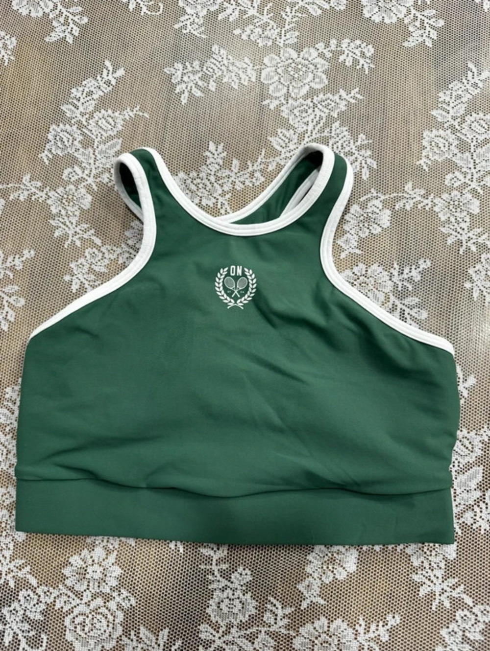 green sports bra
